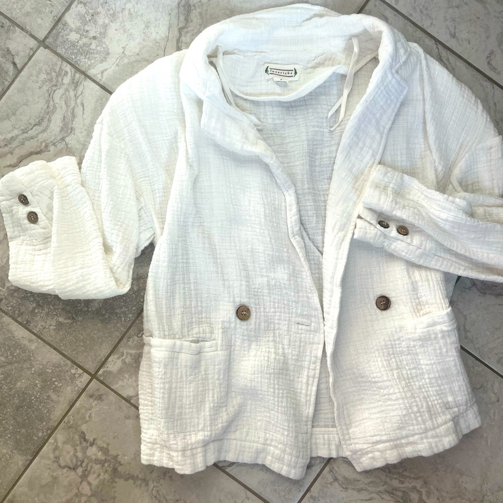 Gauze white blazer size small